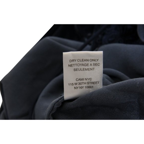 Cami NYC Women Tank Top Small Blue Reversible Velvet Silk Embroider Charlie Lace - Picture 9 of 10